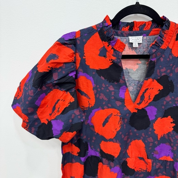 Mudpie Christine Midi Tiered poppy dress Sz Small Like New - Picture 2 of 5